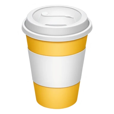 yellow disposable cup sticker