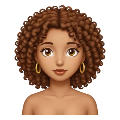 Brown curly haired Latina girl sticker