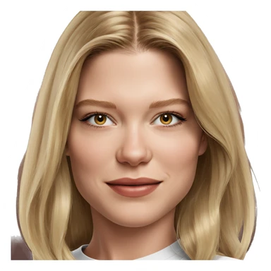 realistic portrait of blonde girl sticker
