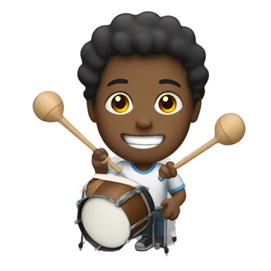 Joven tocando una batería sticker