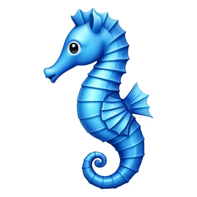 blue seahorse  sticker