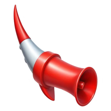 Red horn  sticker