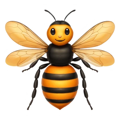 Lebah dadanya warna orange dan ekornya warna hitam  sticker