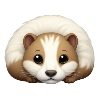 sleeping weasel sticker