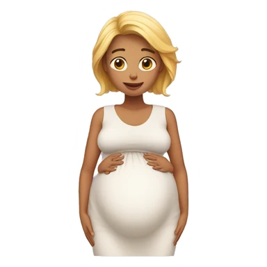 pregnant woman showing don't with her hands\ sticker
