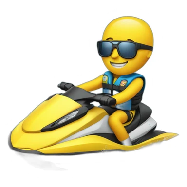 A banana riding a jet ski  sticker