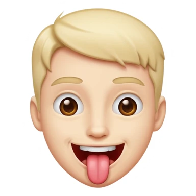 smirking with tongue out sticker