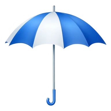 Blue and white umbrella sticker