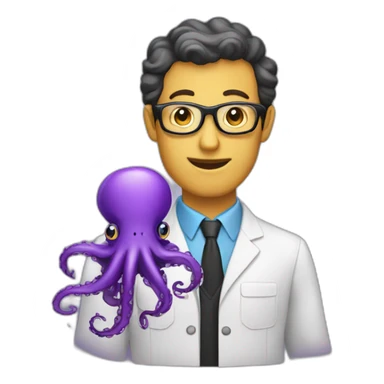 Computer Engineer purple octopus sticker