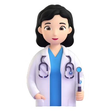 doctor with black hair sticker