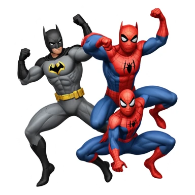 Batman and Spiderman  sticker