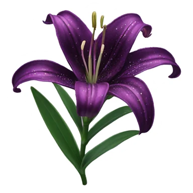 Dark Purple Stargazer Lily sticker