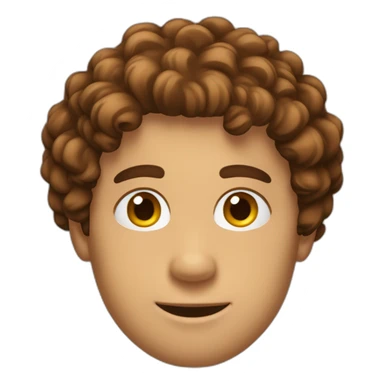 homme peau bronzé cheveux brun bouclés  sticker