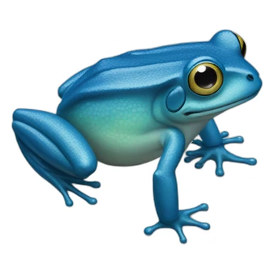 Blue frog  sticker
