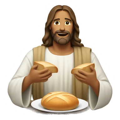 Jesus breaking bread sticker