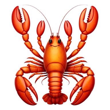 Lobster with clown makeup sticker