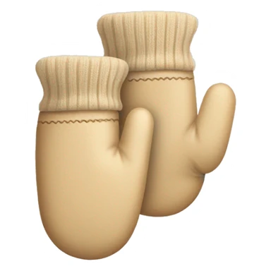 Beige mittens sticker