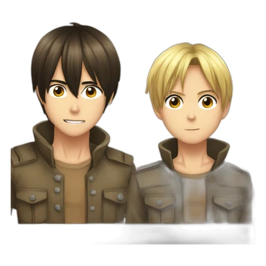 Eren and armin s4 sticker