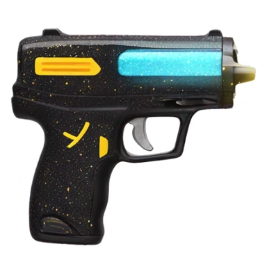 Taser with glitter sticker