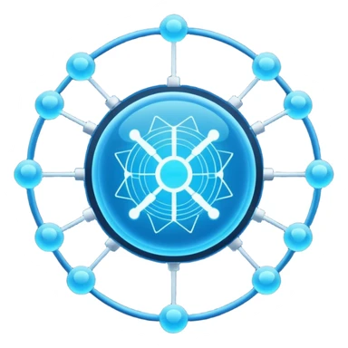 Blue data AI sticker