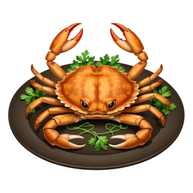 Plate of cooked soft shell crab  sticker
