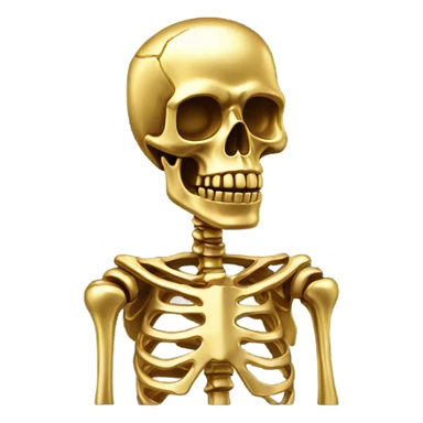 Skeleton made out of gold sticker