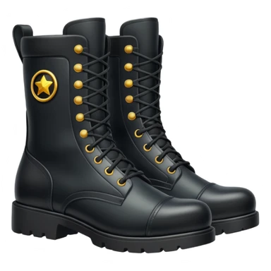generate me black military boots sticker