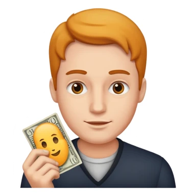 un homme avec une bil sticker