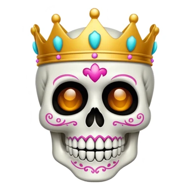 Calavera con corona sticker