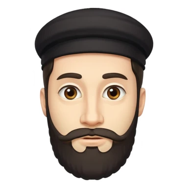 Orthodox Jewish male face sticker