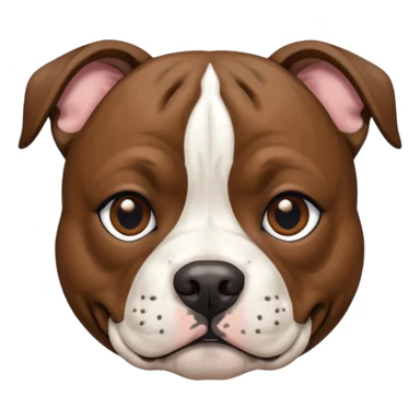 brindle staffordshire bull terrier head sticker