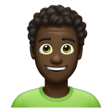 Mike wazowski but dark skinned sticker