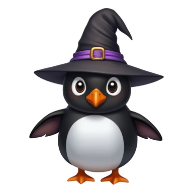 Witch penguin  sticker