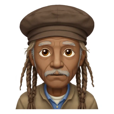 dreadlocks old man, cap hat sticker