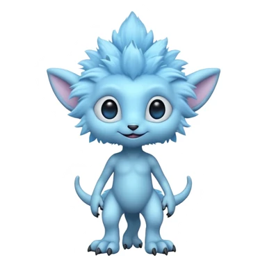 full body cute humanoid peacefull alien furry with 6 legs and eye stalks stands upright and looks intelligent sticker