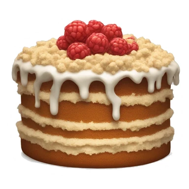 cake with crumbles sticker