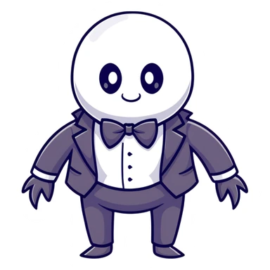 spider in a tuxedo sticker
