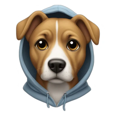 Dog in hoodie  sticker