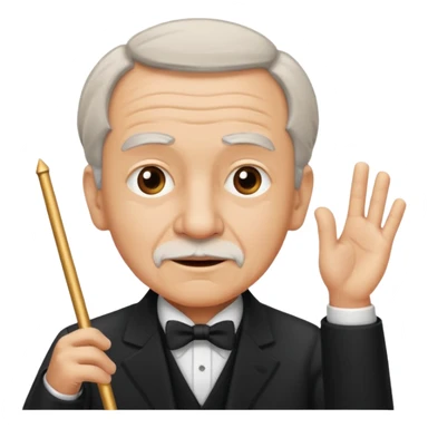 music conductor old man sticker