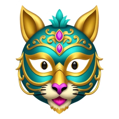 Festival themed animal Mask sticker