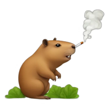 capybara smoking menthol cigarette sticker