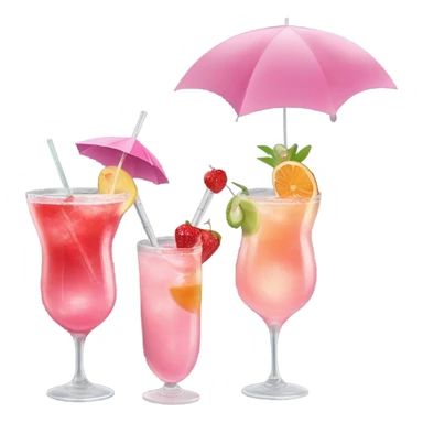Three pink cocktails sticker