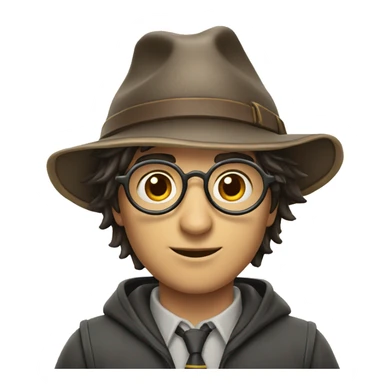 Harry potter avec un chapeau à vélo sticker