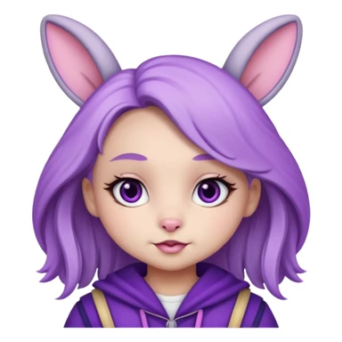 jax bunny  ios 16 very cute slay violet  sticker