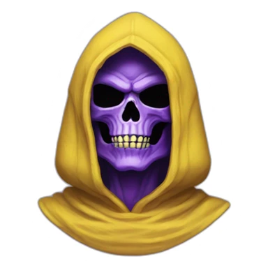 skeletor yellow and purple sticker