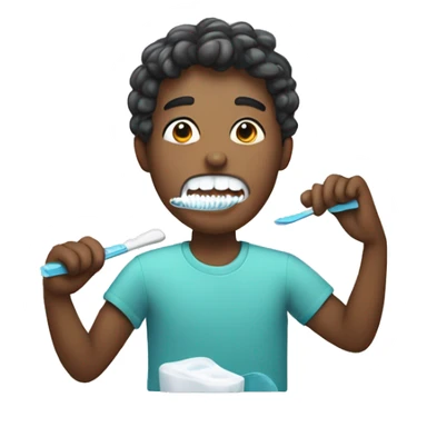 Brushing teeth sticker