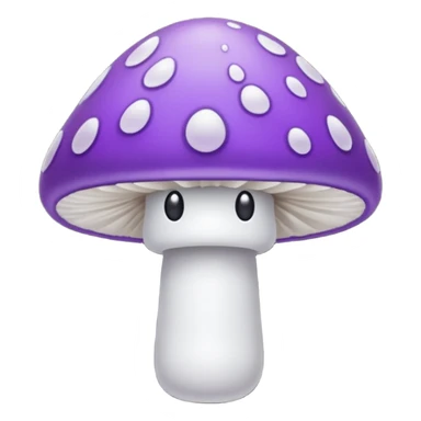 cogumelo fantasma fantasma roxo e branco sticker