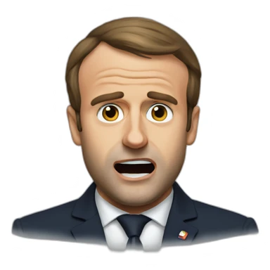 Chocked emmanuel macron sticker