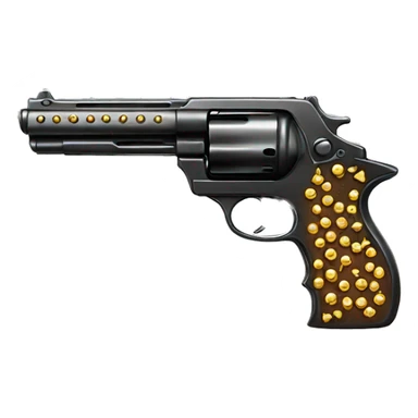 Diamond studded gun sticker