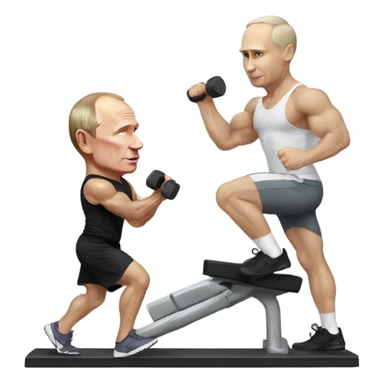  working out with Vladimir Putin  sticker